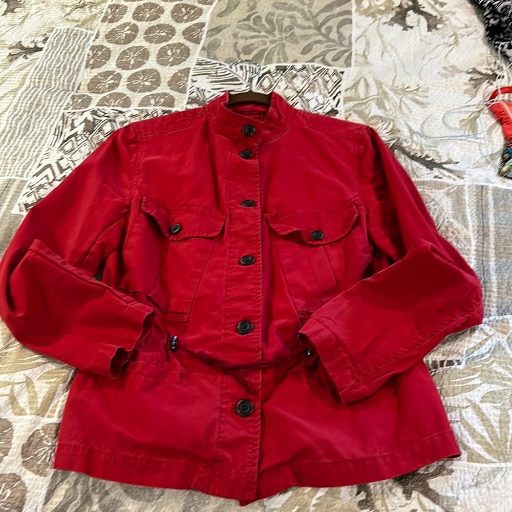 GAP Red denim utility jackey